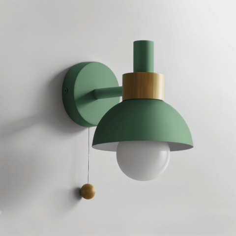 Pastel Wall Light With Pull Switch - Soft Lighting & Modern Style