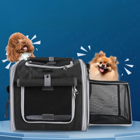 動物用の伸縮可能な自転車用カゴ - 実用的で快適