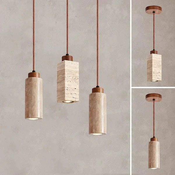 Lampe Suspendue En Pierre Naturelle – Élégance Et Authenticité