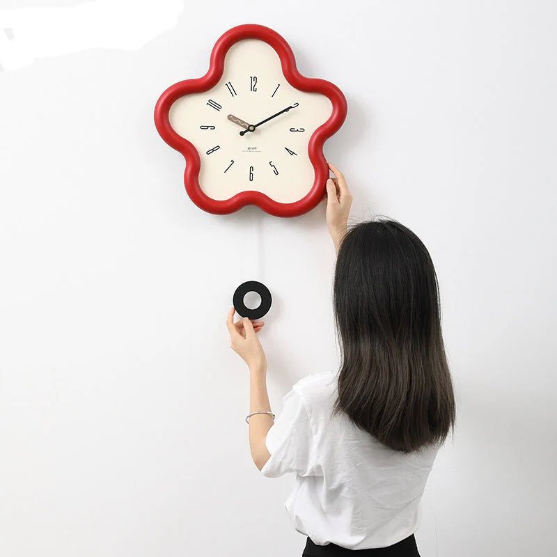Wandklok Pendule Bloem 3D – Elegante Decoratie En Moderne Stijl 