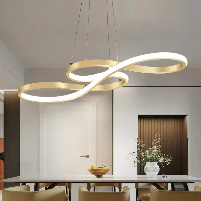 Moderne LED Oppheng i Ringer – Elegant og Futuristisk Design 