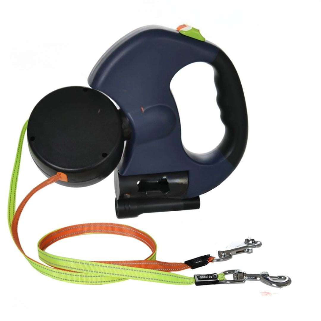Retractable Dog Leash – With LED Light and Bag Dispenser 