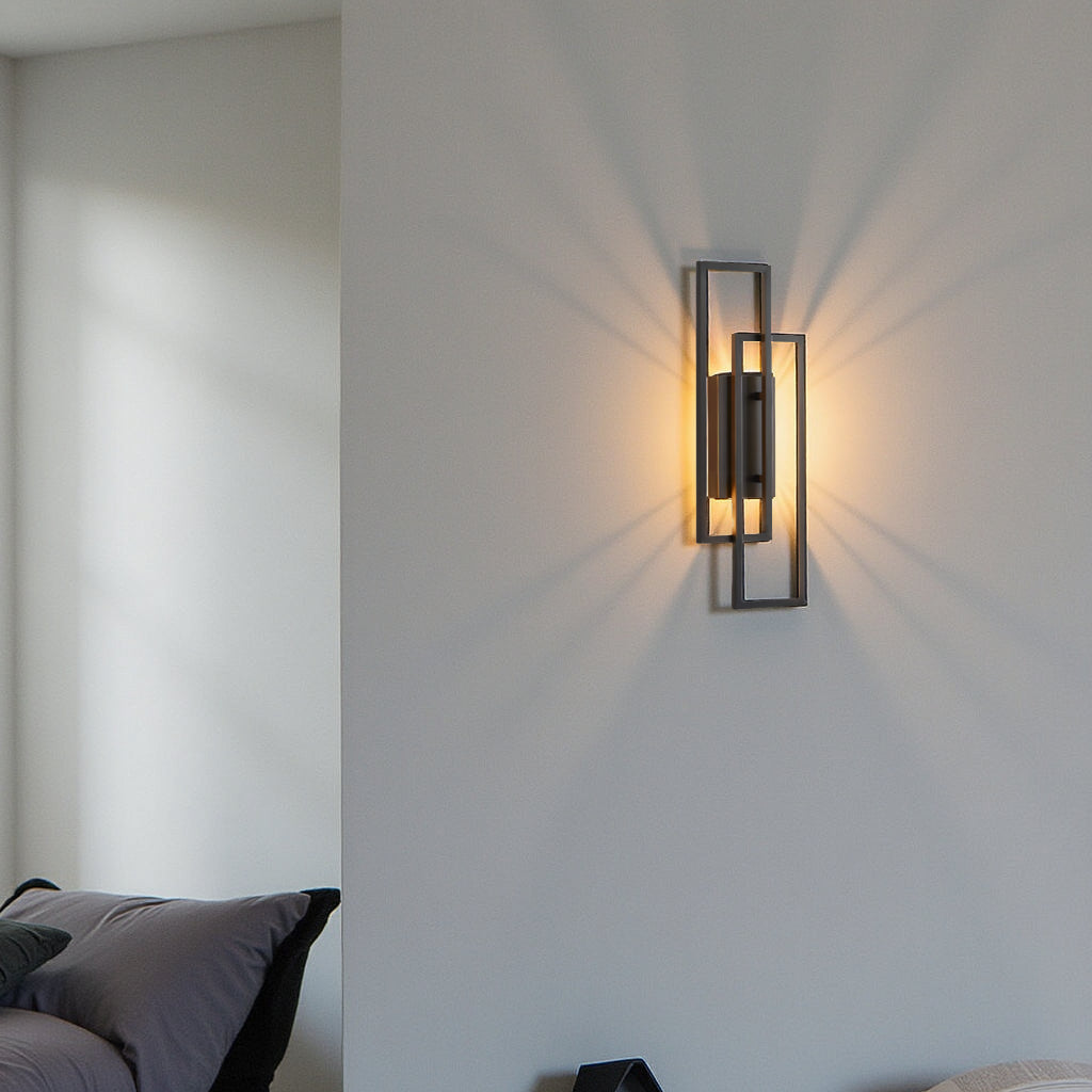 Rektangulær Geometrisk Vegglampe – Eleganse Og Modernitet 