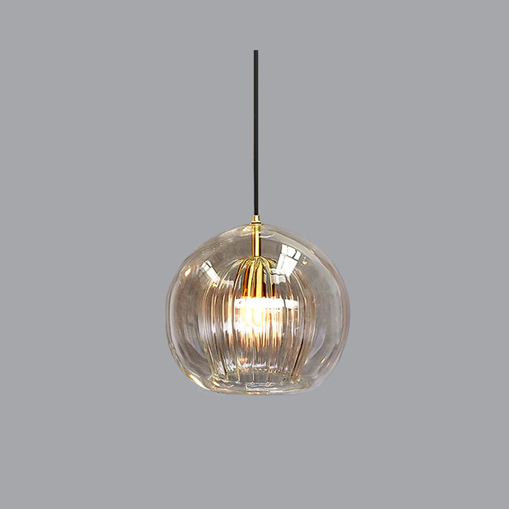 Elegant og Varm Glaspendellampe – Stil og Raffinement 