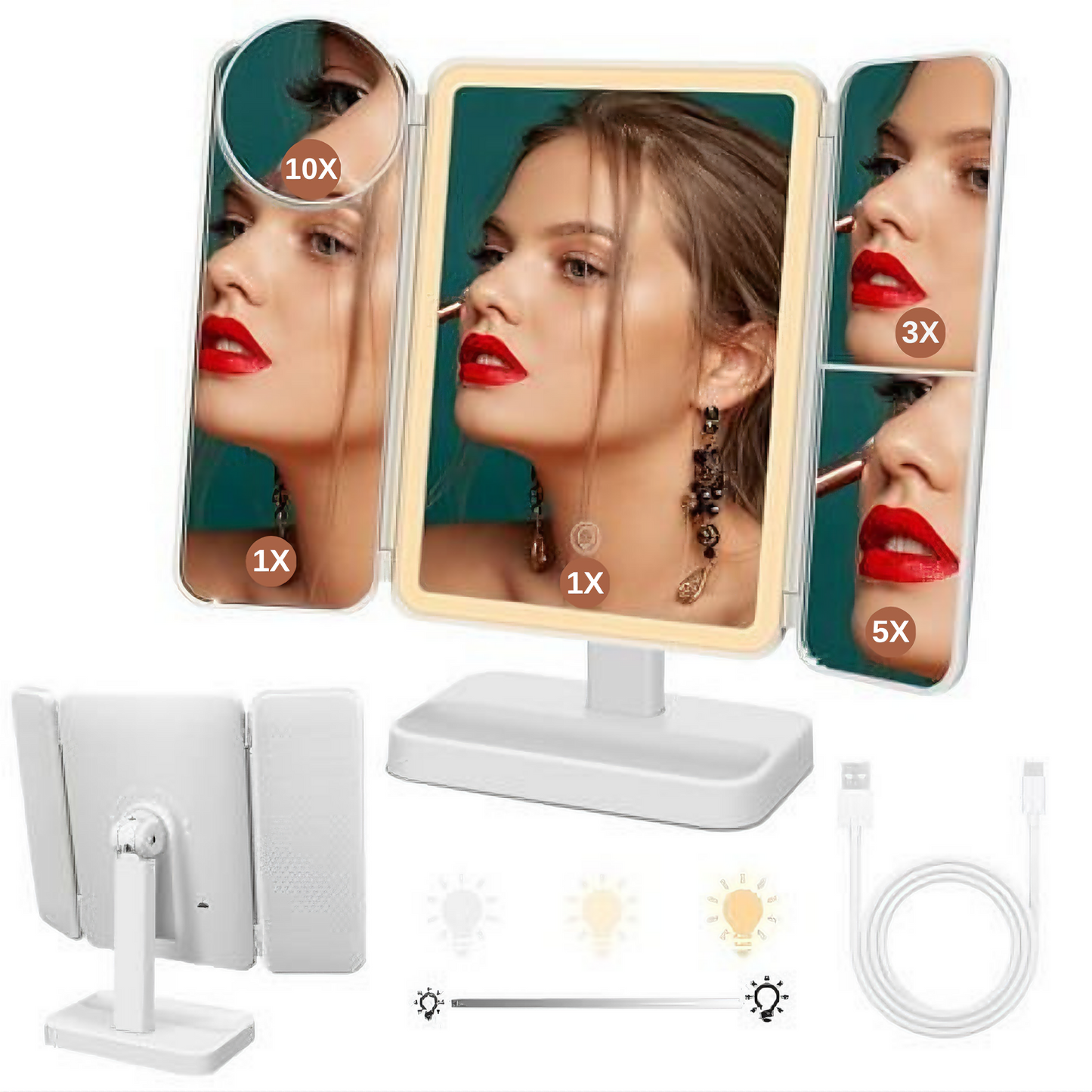 Intelligenter Spiegel — LED-Beleuchtung und modernes Display 