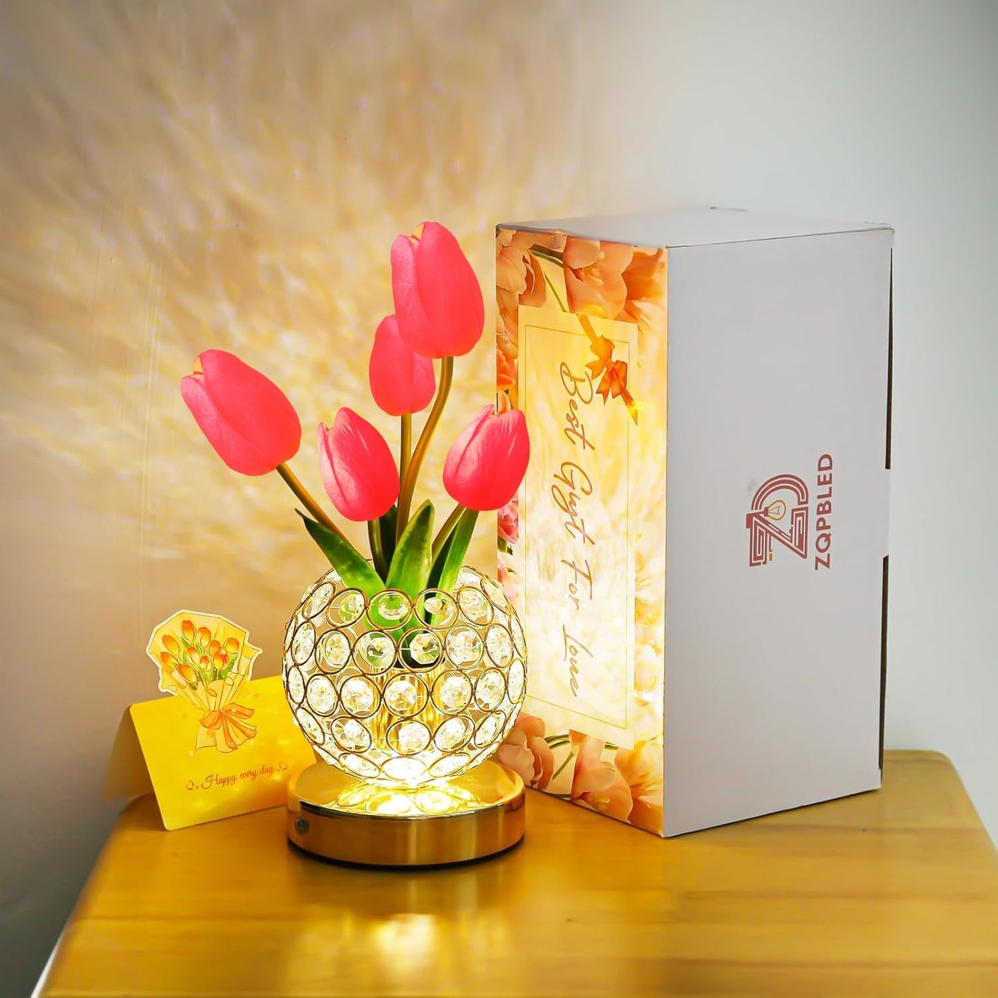 Tischlampe mit Touch-Funktion – Eleganter kristalliner Glanz 