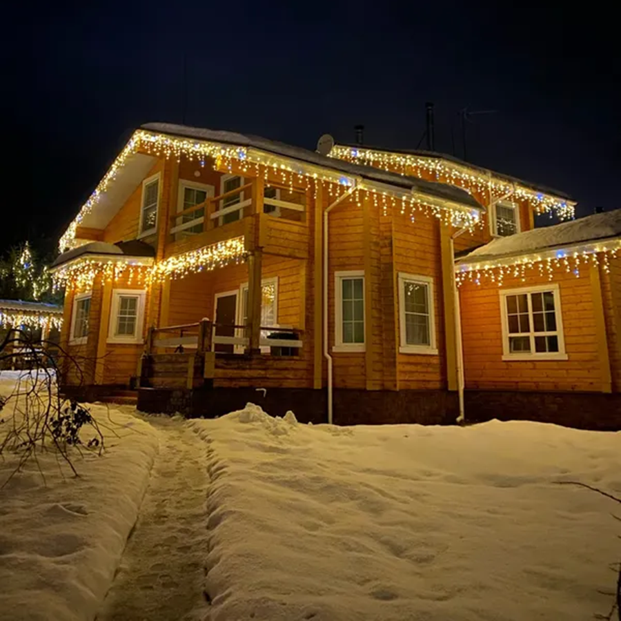 LED Außenlichtvorhang – Magische und strahlende Atmosphäre 