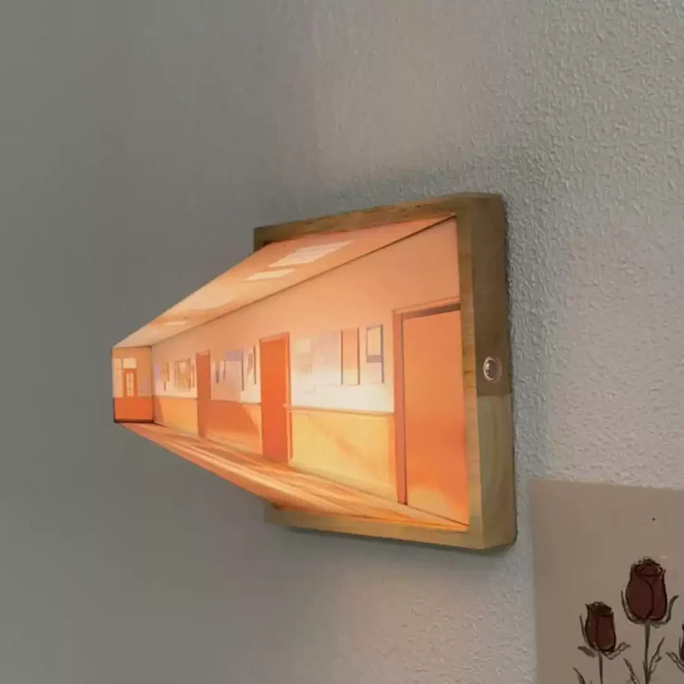 Lâmpada de Parede Decorativa – Ilusão Visual 3D 