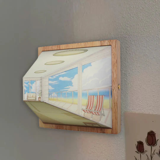 Lâmpada de Parede Decorativa – Ilusão Visual 3D 