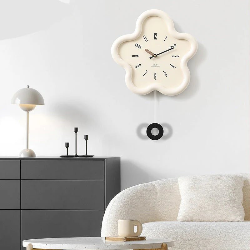 Wandklok Pendule Bloem 3D – Elegante Decoratie En Moderne Stijl 