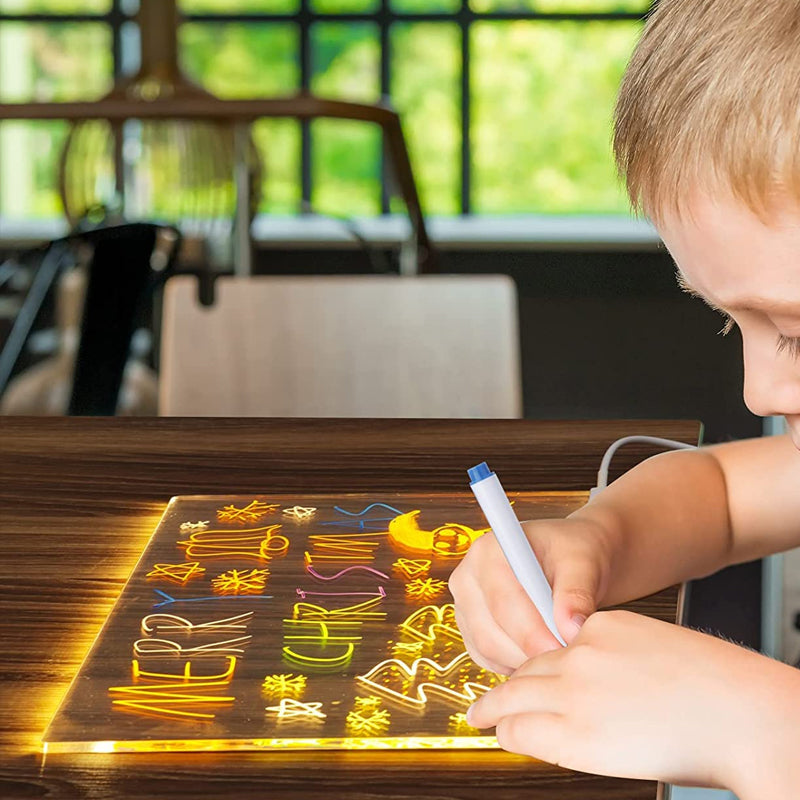 Tablero Luminoso Borrable – Dibuja, Ilumina y Repite Sin Fin 