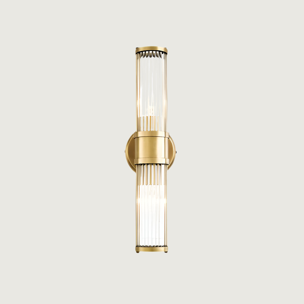 Moderne cylindrisk vægarmatur - Style Moderne Doré En Métal Et Verre
