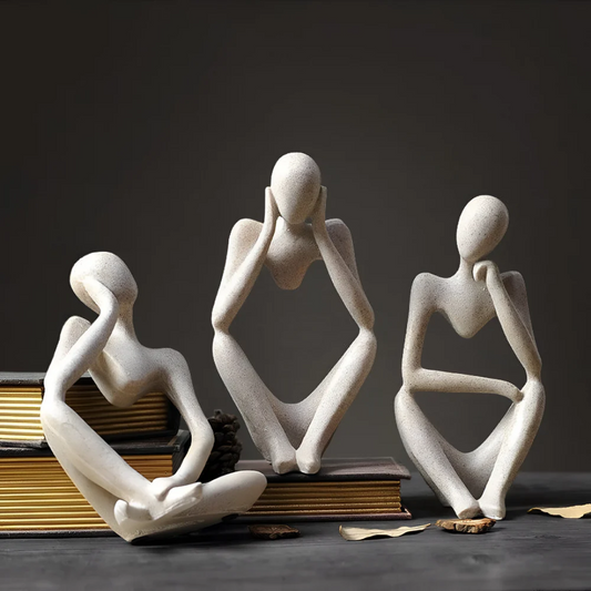 Abstrakt Skulptur Tänkare – Kontemplativ Elegans Och Modern Design 