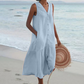 Sandrine | Lichte Zomerjurk – Elegant en V-hals 