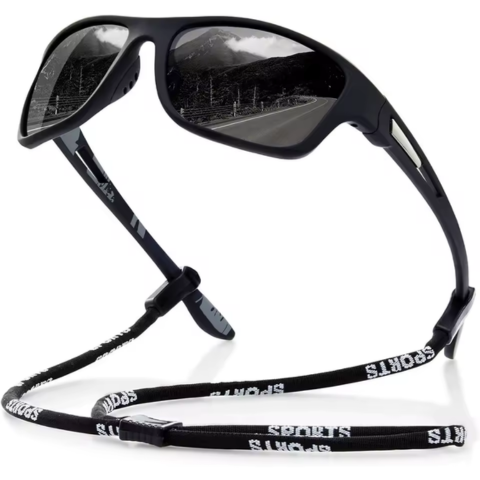 Polarized Sports Glasses – Adjustable Cord and UV Protection 