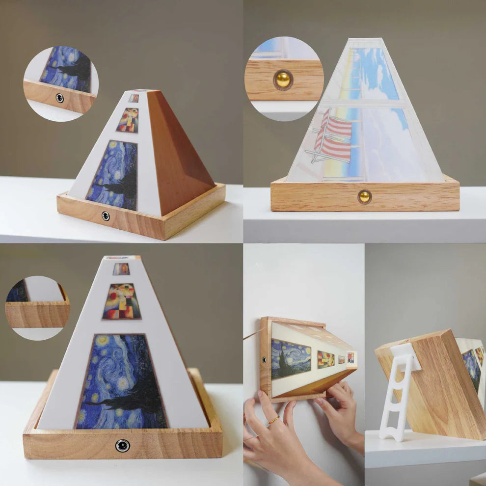 Lâmpada de Parede Decorativa – Ilusão Visual 3D 