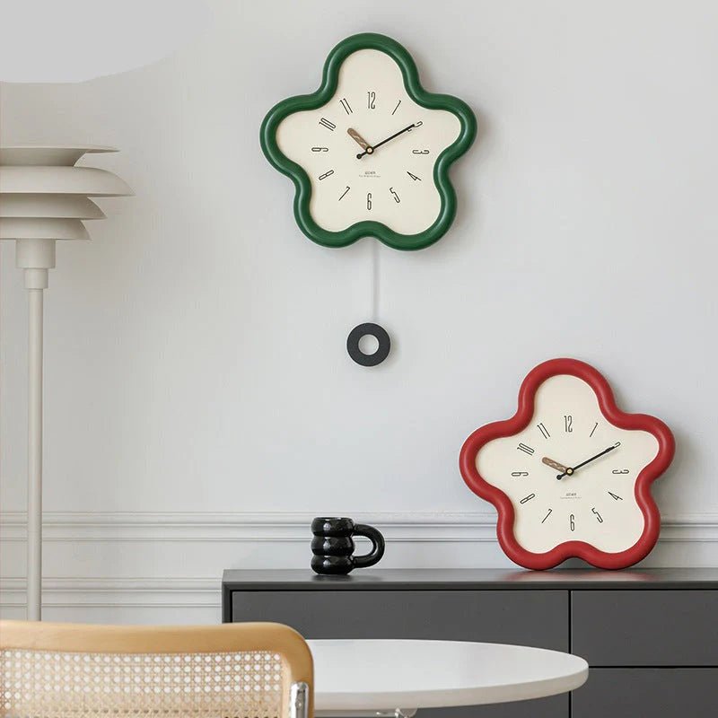 Wandklok Pendule Bloem 3D – Elegante Decoratie En Moderne Stijl 