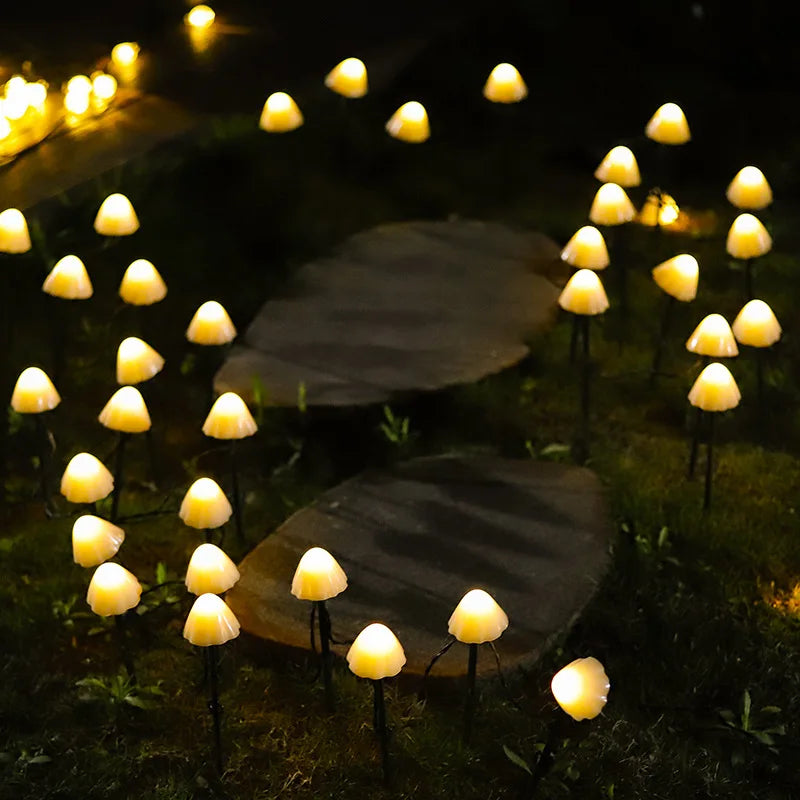 Solar Mushroom String Lights — Nocturnal Charm & Clean Energy 