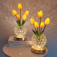 Tischlampe mit Touch-Funktion – Eleganter kristalliner Glanz 