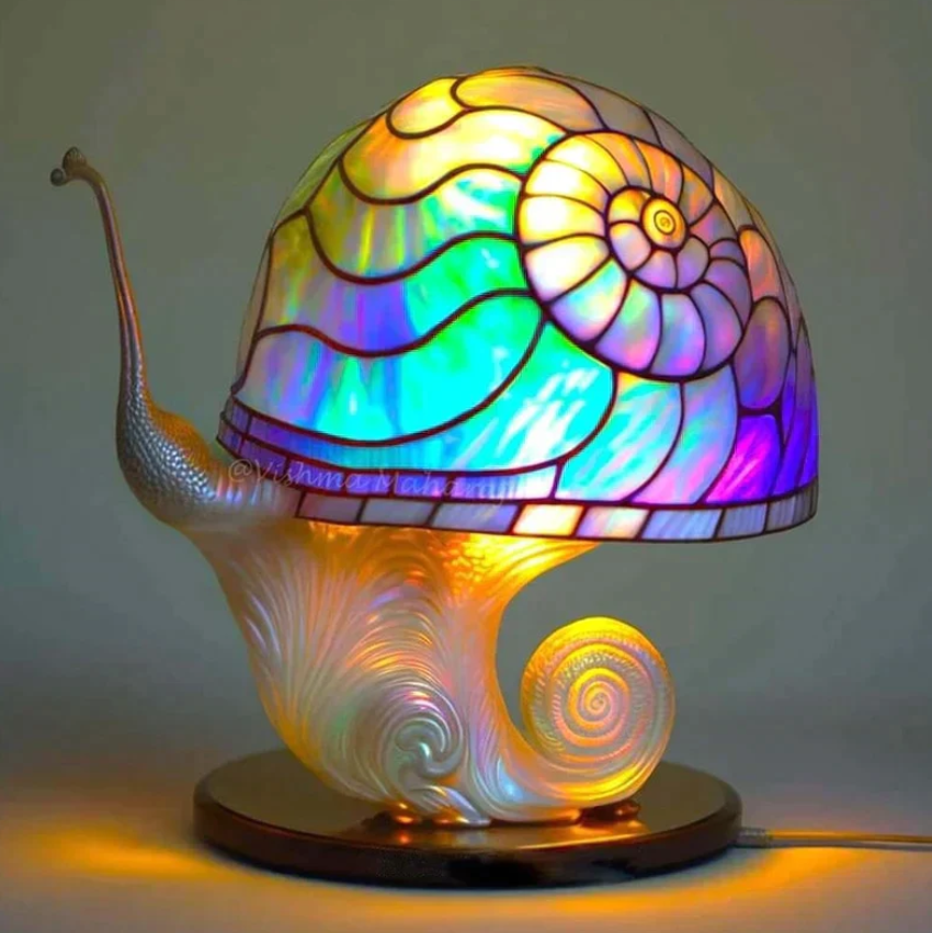 Lampada In Vetro Colorato Rilassante – Luce Morbida E Atmosfera Calda 