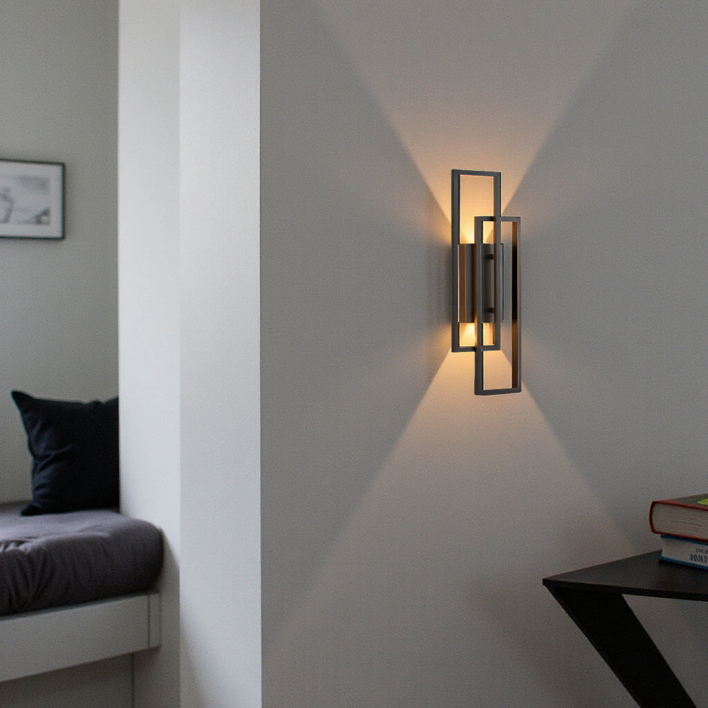 Rektangulær Geometrisk Vegglampe – Eleganse Og Modernitet 