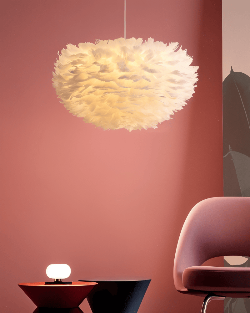 Plumes-riippuvalaisin - pehmeä valaistus ja hienostunut tyyli