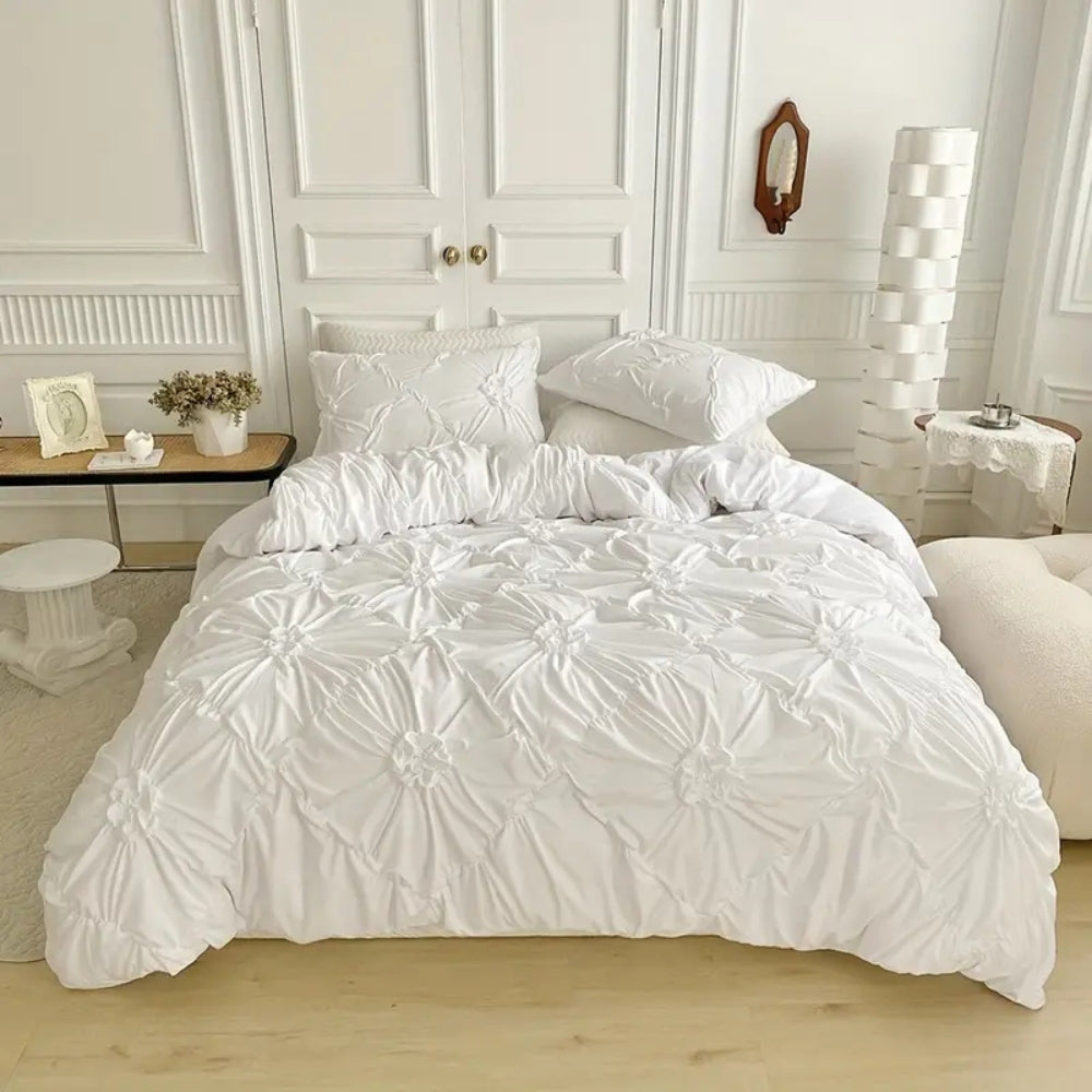 Set De Lenjerie Floral Cu Detalii Cu Volane 