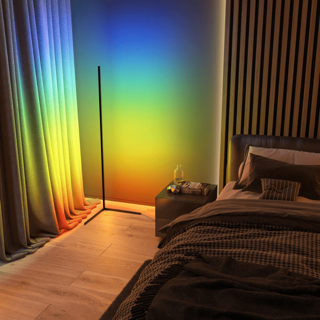 Stemningslampe i hjørnet - Éclat Multicolore & Atmosphère Moderne